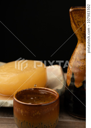 Boiled radish, Japanese sake Boiled radish, Japanese sake 107983302