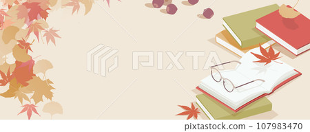 Autumn image illustration of reading 107983470