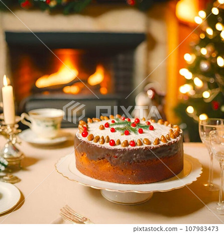 Christmas cake 107983473