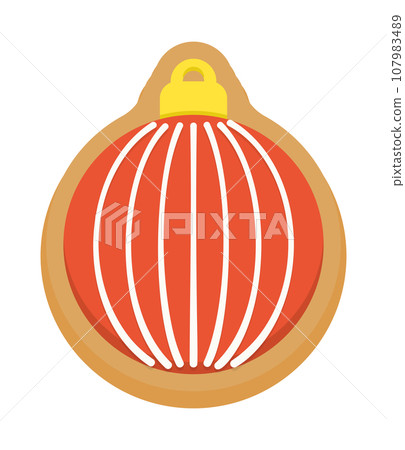 Ornament ginger cookie/cookie vector illustration/December/Christmas/winter 107983489