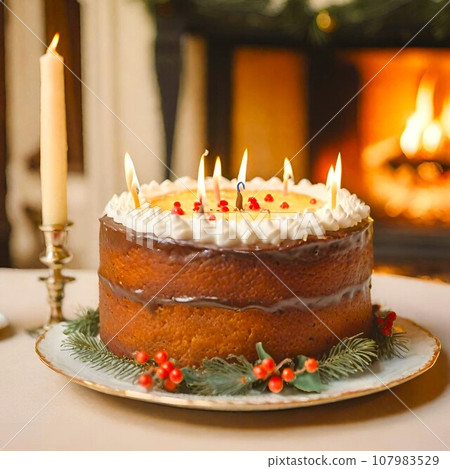 Christmas cake Christmas cake 107983529