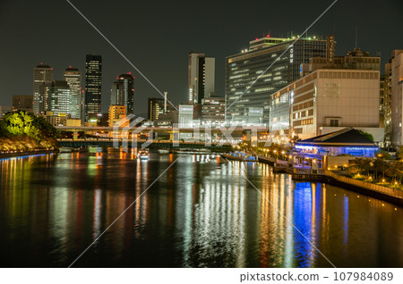 Osaka Temmabashi night view 107984089