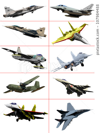 Big set of Air force team. Vector color Big set of Air force team. Vector color 107984488
