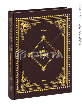 Old book cover design elements. 107984492