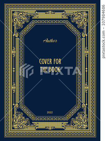 Old book cover design elements. 107984686