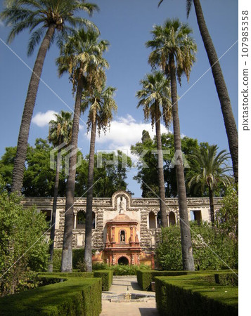 Spain Seville Alcazar Garden Spain Seville Alcazar Garden 107985358