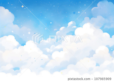 Sky background with clouds Generative ai 107985909