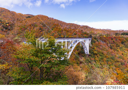 「栃木縣」日光六方澤大橋和霧降高原的紅葉 「栃木縣」日光六方澤大橋和霧降高原的紅葉 107985911