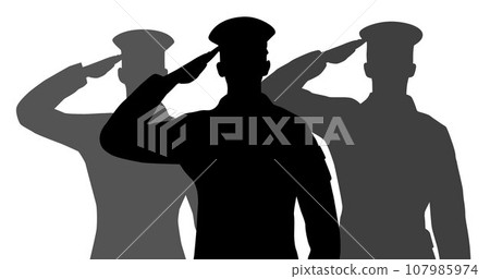soldier, silhouette, vector 107985974