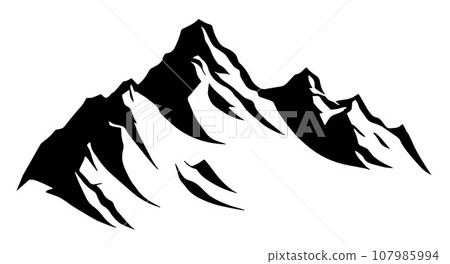 Mountain silhouettes, logo set mountain vector, mountain elements Mountain silhouettes, logo set mountain vector, mountain elements 107985994