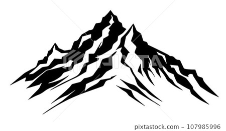 Mountain silhouettes, logo set mountain vector, mountain elements Mountain silhouettes, logo set mountain vector, mountain elements 107985996