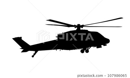 silhouette, vector, helicopter 107986065