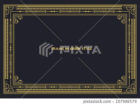 Frame in Greek style. Vector color 107986579