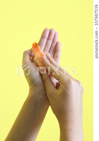 Hand with Sushi Hand with Sushi 107987539