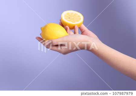 Hand with Fruit Hand with Fruit 107987979