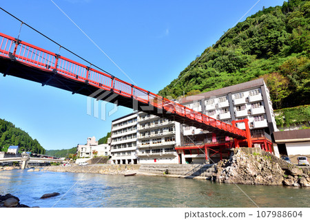 Hita City, Oita Prefecture, Amagase Onsen, Kusu River, Bungo three major hot springs, communal open-air bath Kandayu Hita City, Oita Prefecture, Amagase Onsen, Kusu River, Bungo three major hot springs, communal open-air bath Kandayu 107988604