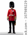 Illustration of a British Royal Guard soldier. United Kingdom 107989229