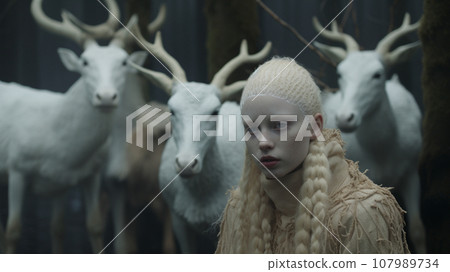albino woman albino woman 107989734