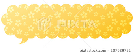 Speech bubble illustration 11 [Gradient cherry blossom pattern (yellow)] 107989751