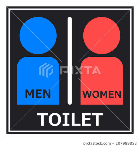 顯示男洗手間和女化妝間資訊的招牌插圖 顯示男洗手間和女化妝間資訊的招牌插圖 107989858