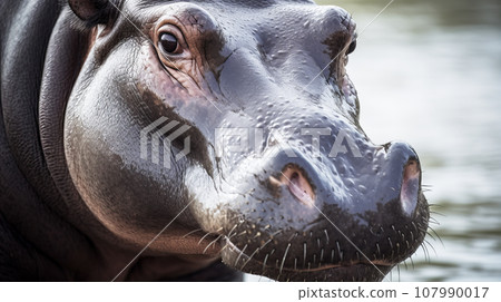 Wild Hippopotamus 107990017