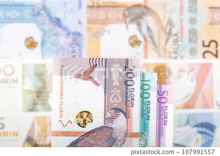 Aruban florin a business background Aruban florin a business background 107991557