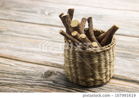 Liquorice roots Liquorice roots 107991619
