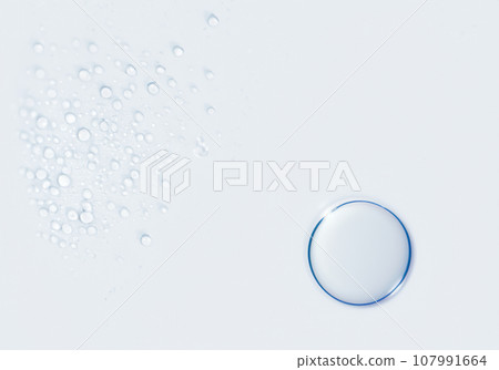 漂浮在白色背景上的水滴 107991664