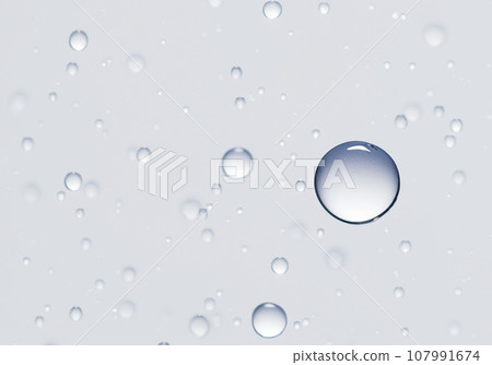 water droplets floating on white background water droplets floating on white background 107991674