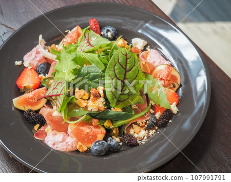 stylish fruit salad 107991791