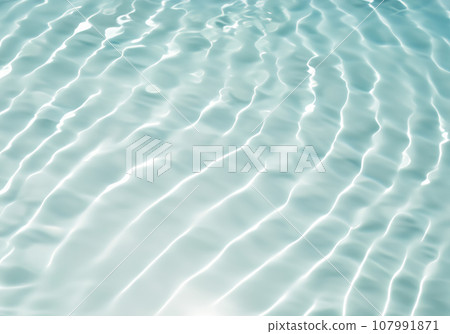 清澈的水波紋藍色的水面 107991871