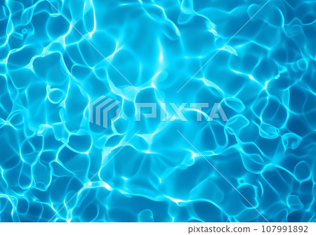 清澈的水波紋藍色的水面 107991892