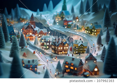 A town with a ski resort (3D) A town with a ski resort (3D) 107992163