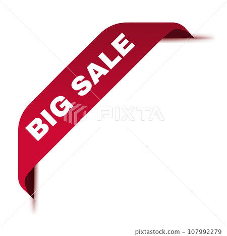 Price tag vector. Ribbon sale banner. Isolated vector illustration EPS10 107992279