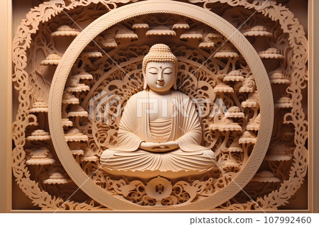 Buddha statue (3D Buddha statue (3D 107992460