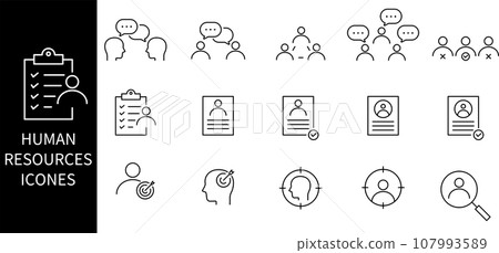 Human resources icon set 107993589