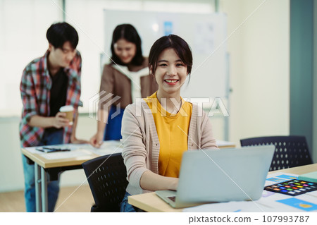 Team of Creative Web, Graphic Designer planning, drawing website ux ui app for mobile phone application and development template layout, process to developing prototype wireframe 107993787