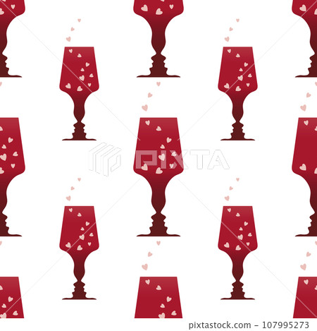 seamless paper with wine glass 107995273