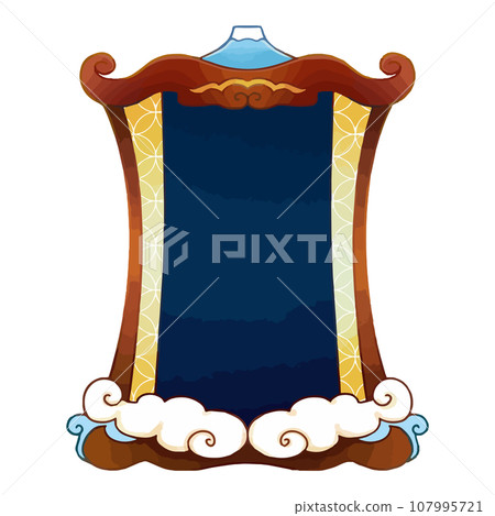 富士山和雲裝飾裝飾材料 富士山和雲裝飾裝飾材料 107995721