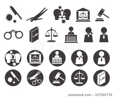 法律和事件圖示插圖集 107995776