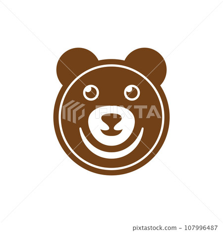 Animal Bear Head Circle Creative Logo Animal Bear Head Circle Creative Logo 107996487
