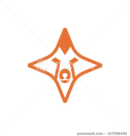 Animal bear face with star modern creative logo Animal bear face with star modern creative logo 107996490