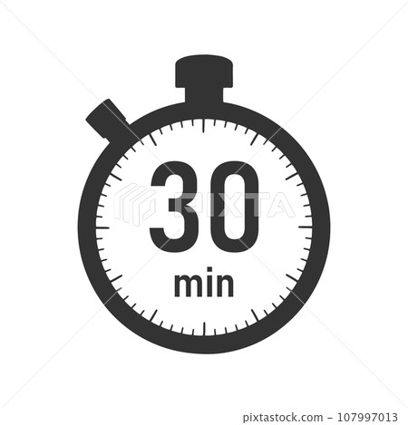 Illustration material of 30 minute timer/stopwatch 107997013
