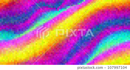 Pixel rainbow waves pattern. Abstract seamless pixelart mosaic in vivid colors Pixel rainbow waves pattern. Abstract seamless pixelart mosaic in vivid colors 107997104