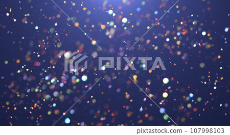 Flying dust particles on a black background 107998103