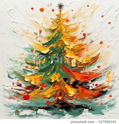 Decorative Christmas Tree isolated on white background Decorative Christmas Tree isolated on white background 107999103