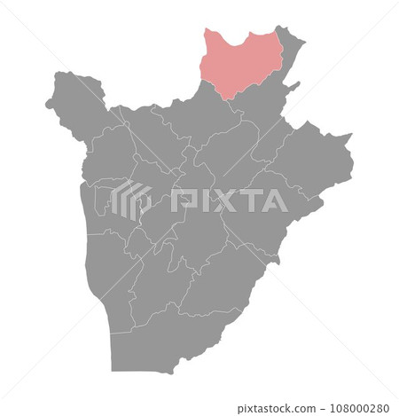 Kirundo province map, administrative division of Burundi. 108000280