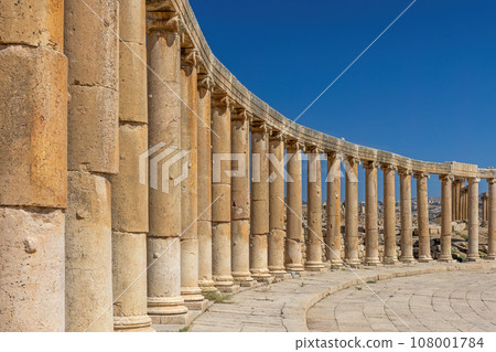 Oval Plaza at Jerash , Jordan. Oval Plaza at Jerash , Jordan. 108001784