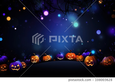Halloween glitter glow Bokeh Light Background 108003628