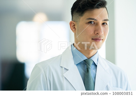 Doctor in a white coat, medical worker 108003851